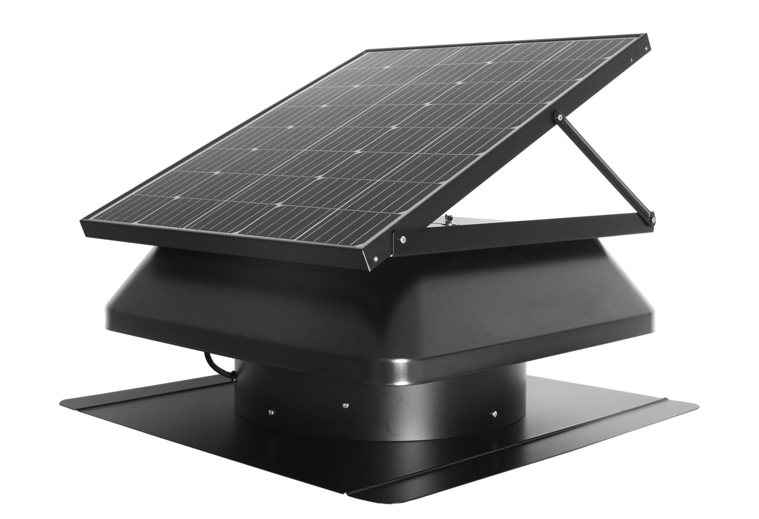 Vista exterior del extractor Pana Roof con panel solar integrado